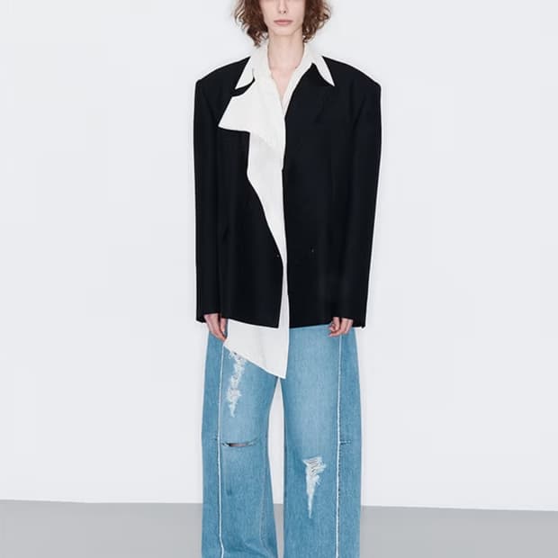 (XS)여성 YCH 와이드 데님 팬츠 청바지