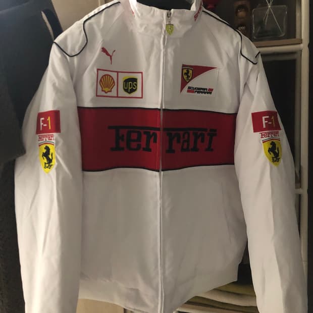 페라리 에프원 F1 레이싱 자켓 (화이트) 빈티지 스트릿
