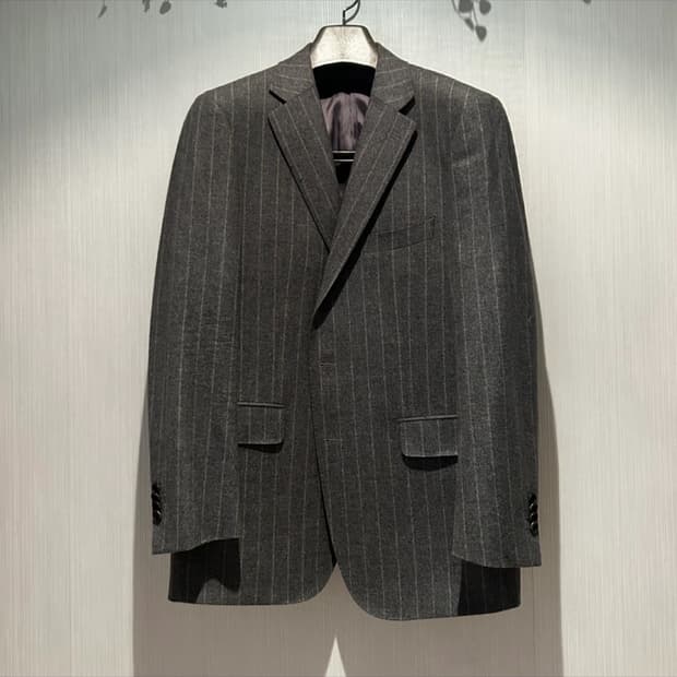 갤럭시 수젤로 라인_그레이 울 스트라이프 자켓_54A