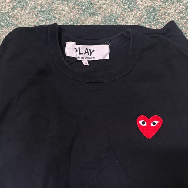 꼼데가르송 긴팔 보더티 S