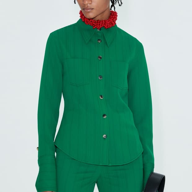 Recto-SUNRISE STRIPE SHIRTS(JADE GREEN)