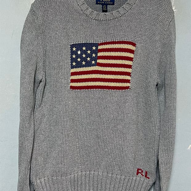 POLO 폴로 여자 니트 성조기 겨울 S 90 55