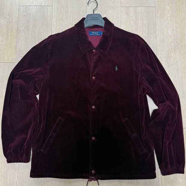 [상태 좋음] 폴로 코듀로이 코치 자켓 버건디 L 사이즈