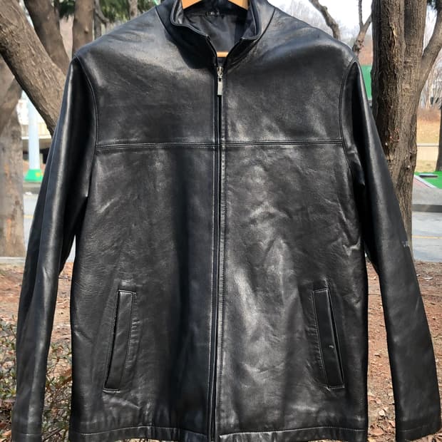 리얼 램스킨 빈티지 싱글 자켓 (XL)