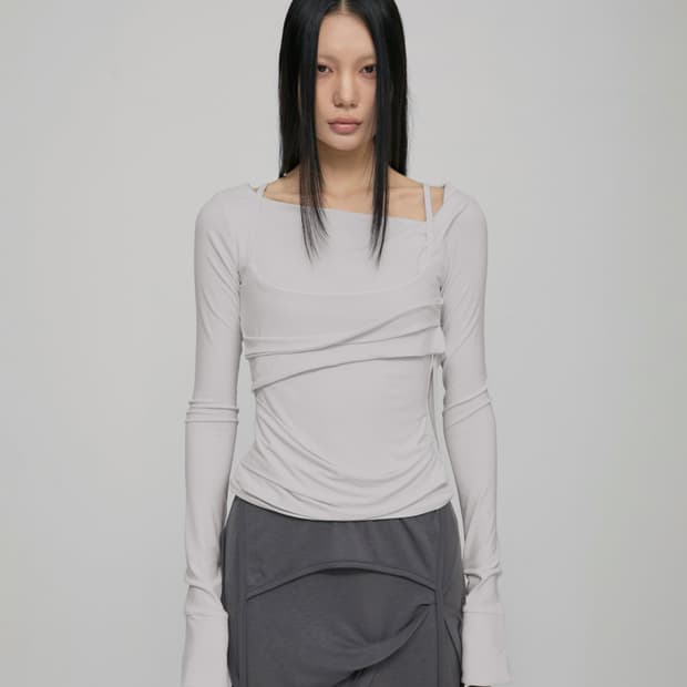 플레어업 레이어드 뷔스티에 롱슬리브 클라우드 나인