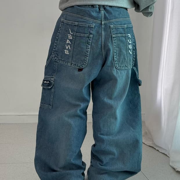 후부 데님 로고 카펜터