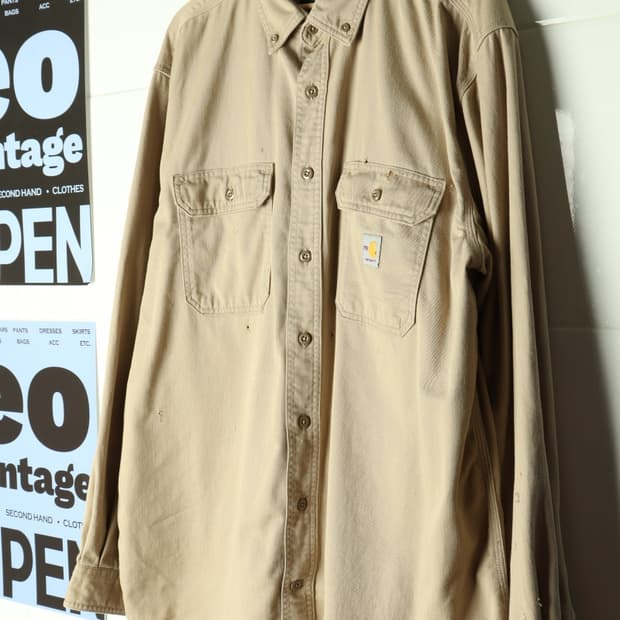 (XL-3XL) 칼하트 셔츠 남방 USA FR 베이지 박시-H36434