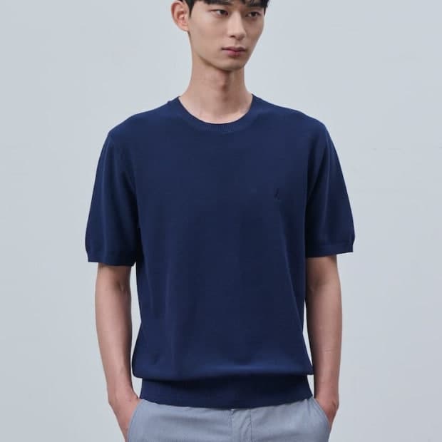 빈폴 남성 젠틀 반팔 니트 105