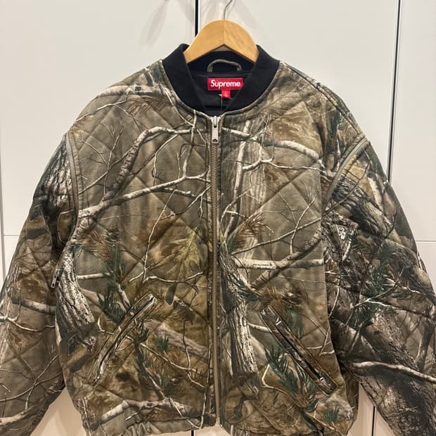 슈프림 리얼트리 퀼팅자켓