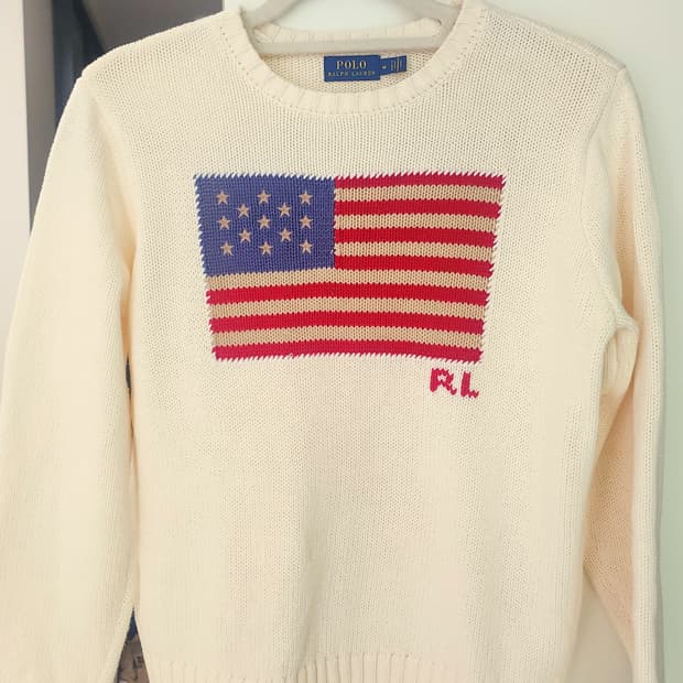 폴로 랄프로렌 성조기 니트 M