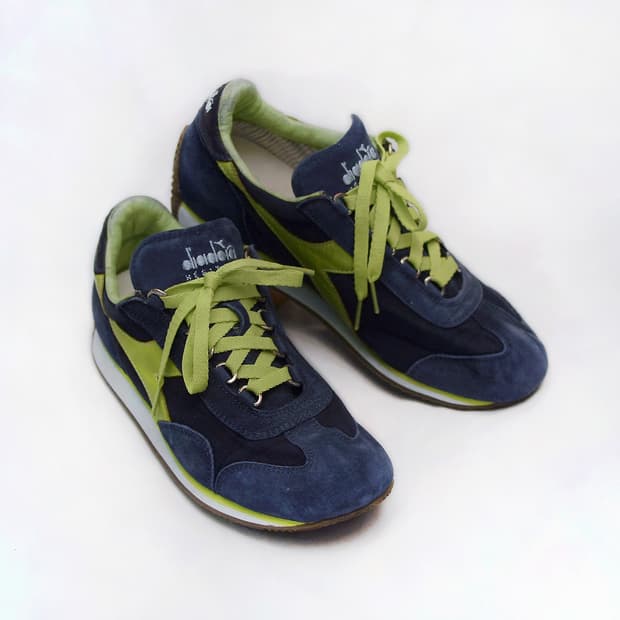 미착용) 디아도라 헤리티지 스톤워시 레더 스니커즈 (US6 / 240)