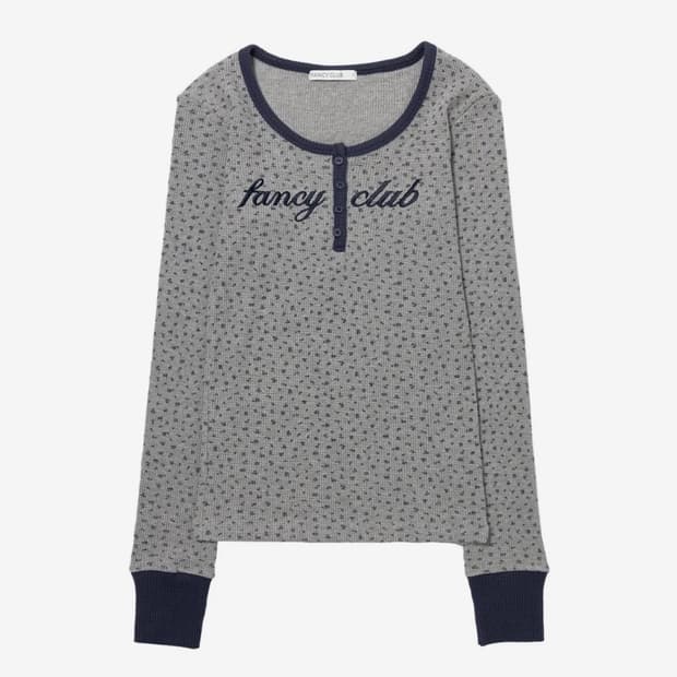 헨리넥 와플 롱슬리브 (FLOWER)