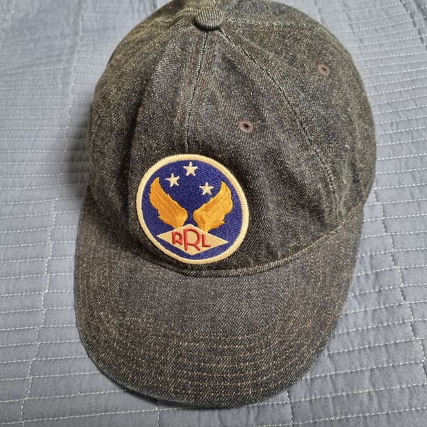 RRL 데님 볼캡 모자