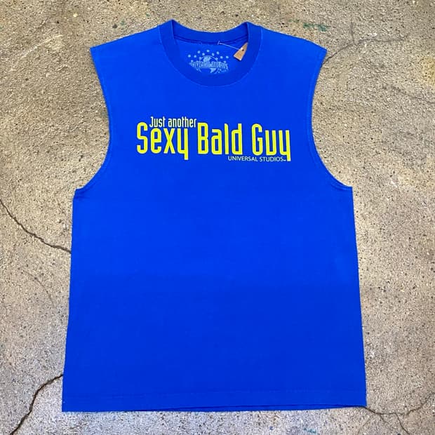 미국빈티지 유니버설 스튜디오 블루 나시 민소매