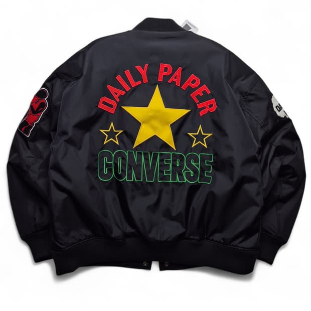 [새상품][S] 컨버스x데일리페이퍼 스타디움 자켓