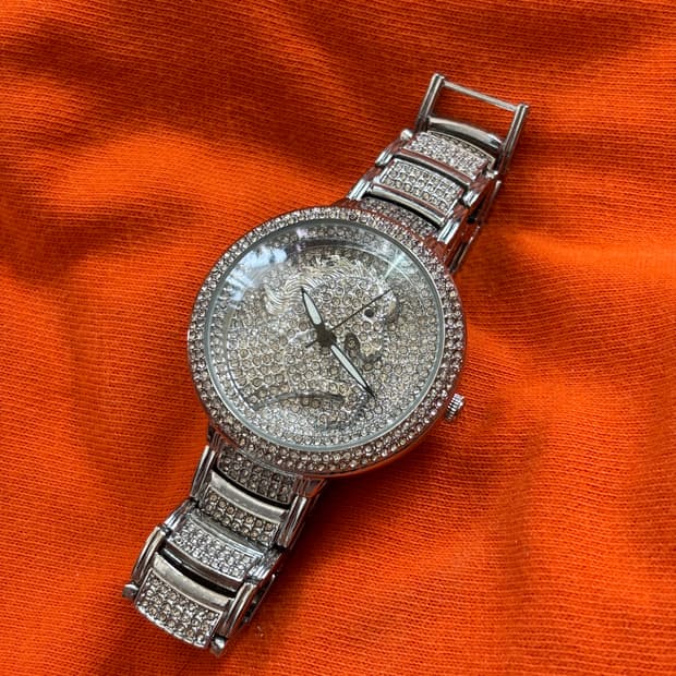 vintage belbi metal horse watch