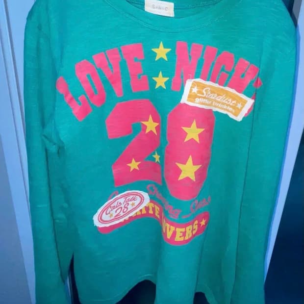 일본 빈티지 민트키치 스타 팝갸루 롱슬리브