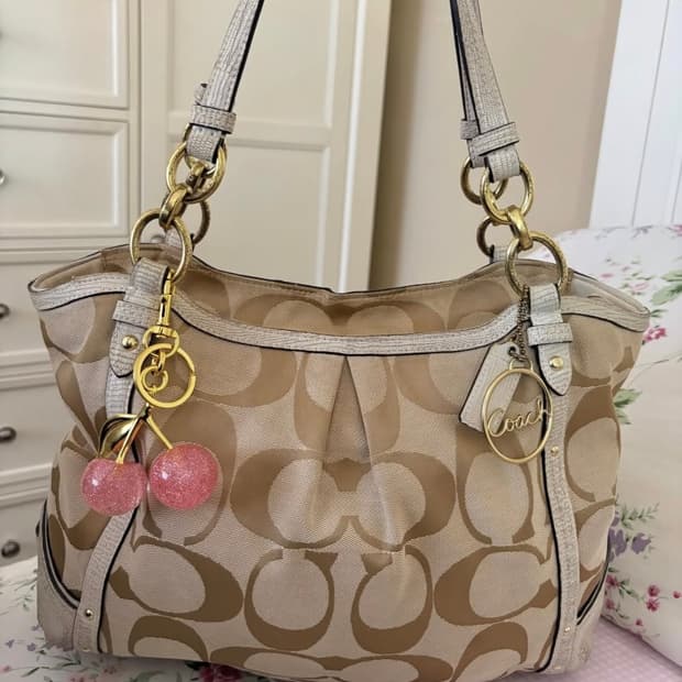 S급 Coach 00’s Signature Canvas Alexandra
