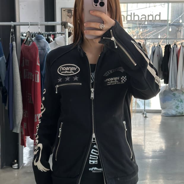 벤슨 넥버클 스타 스웻투웨이 라이더자켓