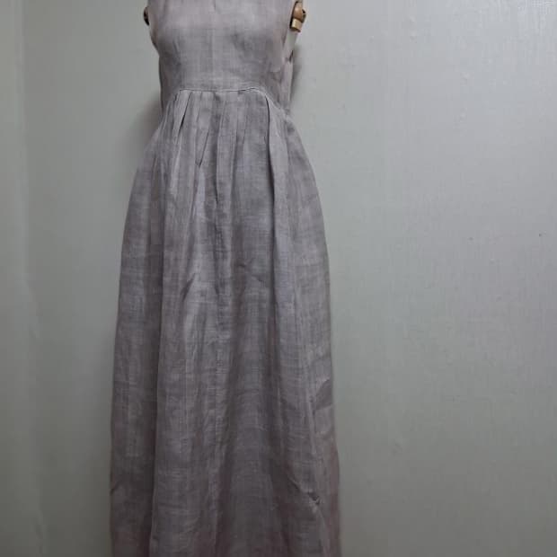 국내산 한산 모시 롱원피스 모시 나이롱원피스 44반 슬림55  국내산