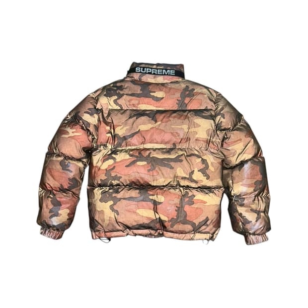 슈프림 리플렉티브 카모 패딩 오렌지 S