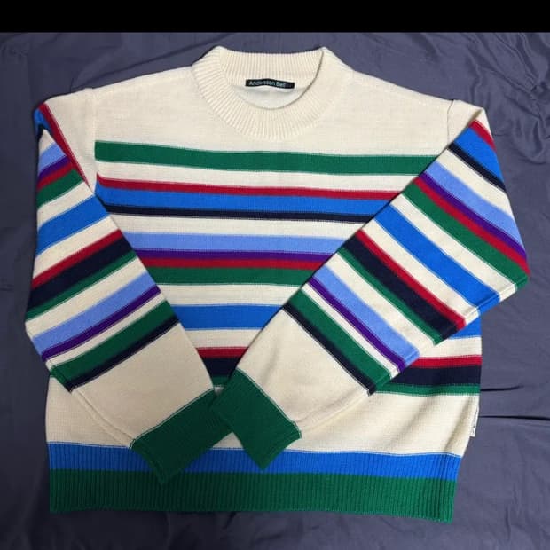 L 앤더슨벨 스트라이프 니트