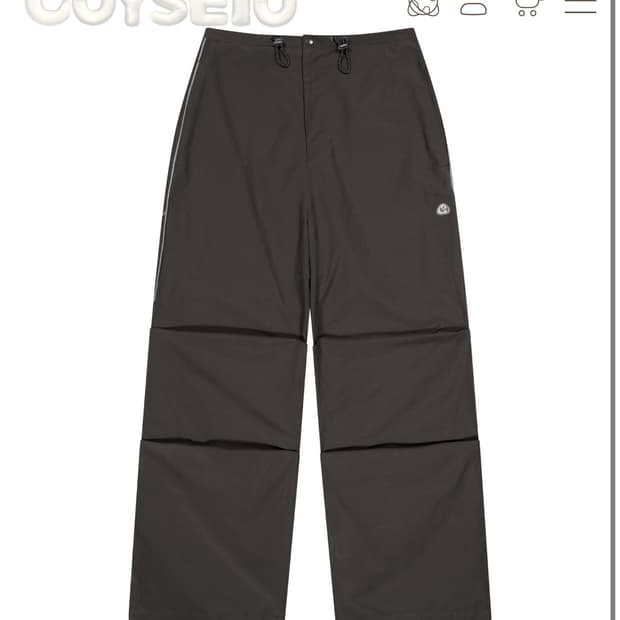 coyseio STRAP LINE PANTS BROWN