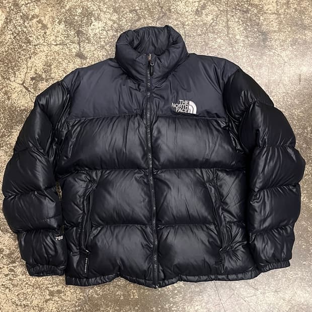 노스페이스 700 구형 눕시 구스 블랙 패딩 자켓
