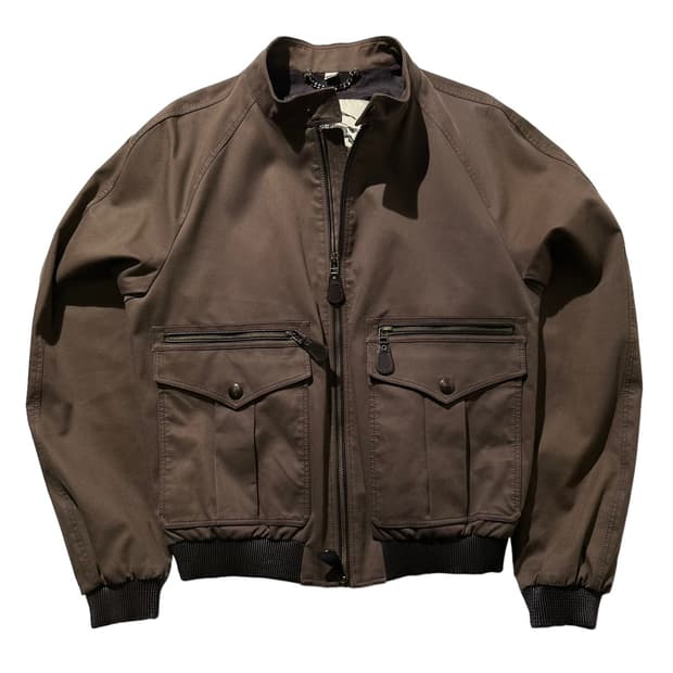 버버리 램스킨 레더 트림 바라쿠타 블루종 자켓