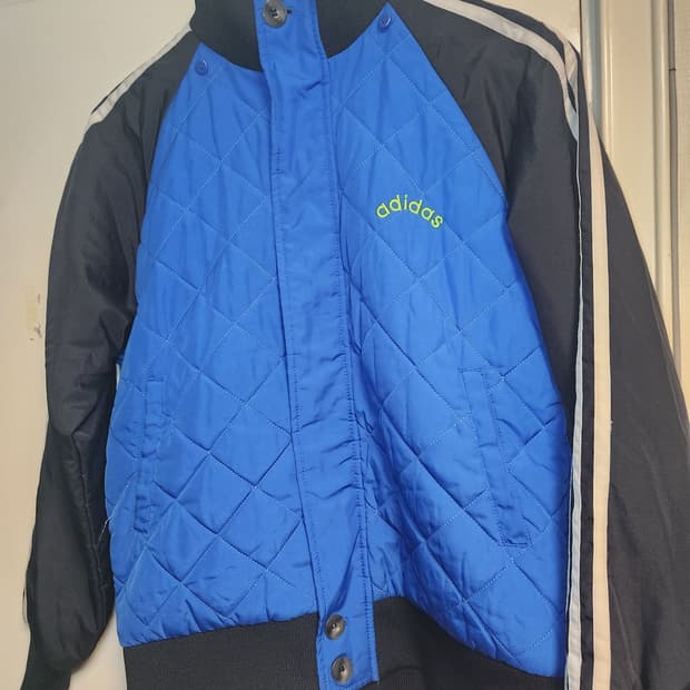 아디다스 JR 블루 누빔 패티드 점퍼 (신장165용)