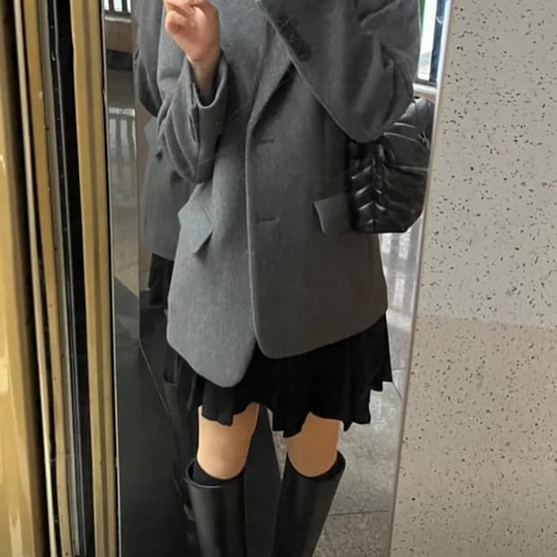 무신사 스탠다드 울 블레이저 XS 미디엄 그레이