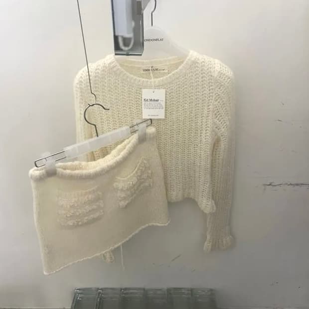 런던플랏 미니훌 니트 스커트 셋업