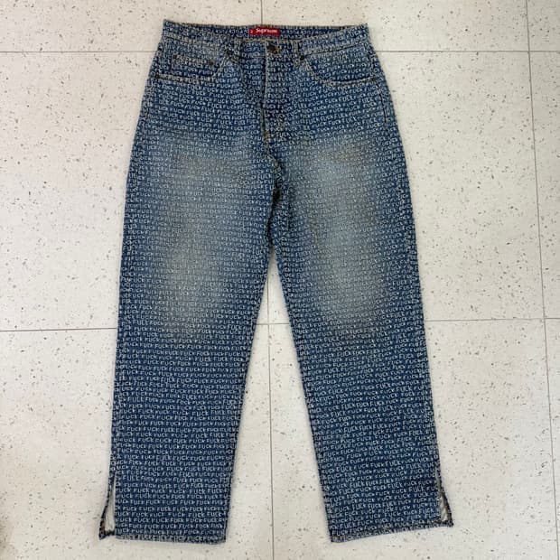 슈프림 25ss Fuck Stitch Loose Fit Jeans 34