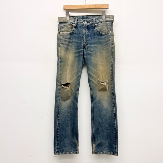 00s 빈티지 리바이스 532 데미지 워싱 청바지