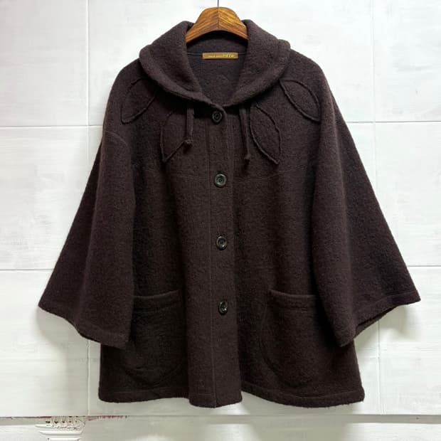zisso 브라운 울 패치 모리걸 페어리 자켓 JPN