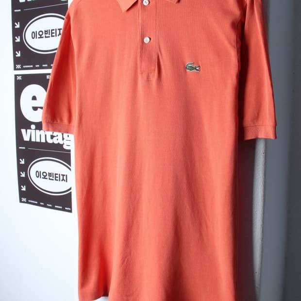 (L-XL) 라코스테 반팔 카라 티셔츠 90S년대 오렌지-H3H33902