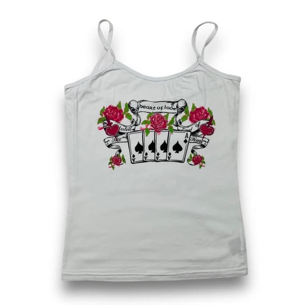 펑크 BXS 클로버 A 로즈 화이트 슬리브리스