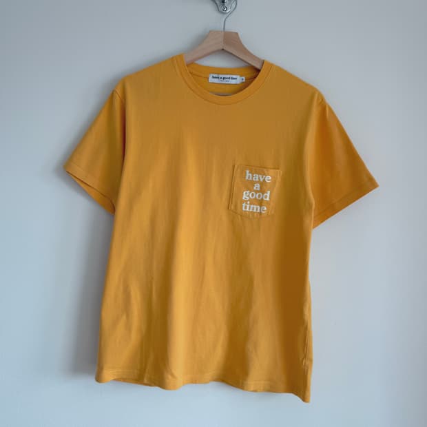 헤브어굿타임(have a good time) 포켓 반팔 티셔츠