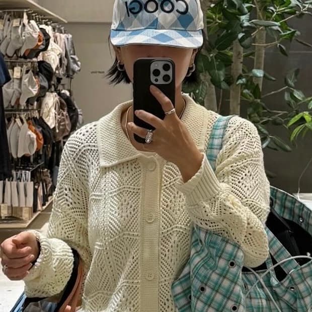 플리즈프로젝트 CROCHET CARDIGAN, IVORY