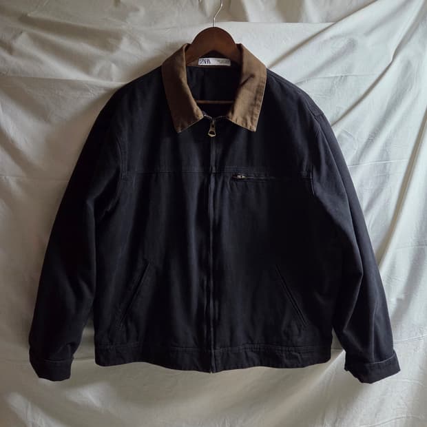 ZARA 자라 콘트라스트 워크 자켓 L