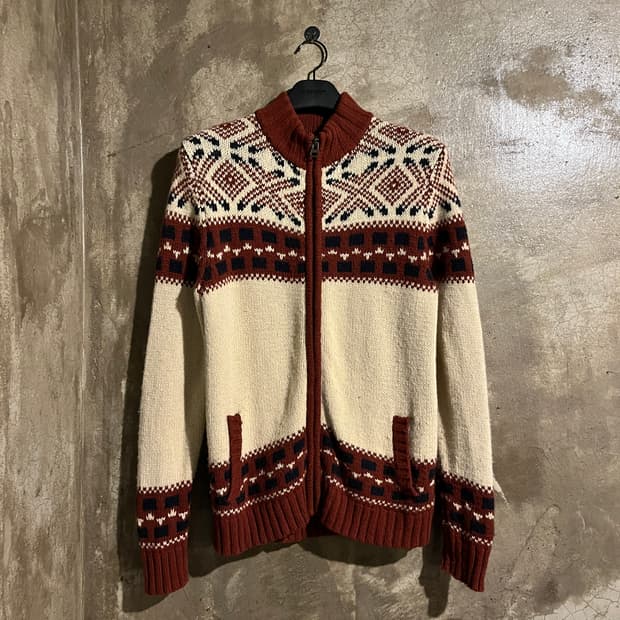 빈티지 니트 집업