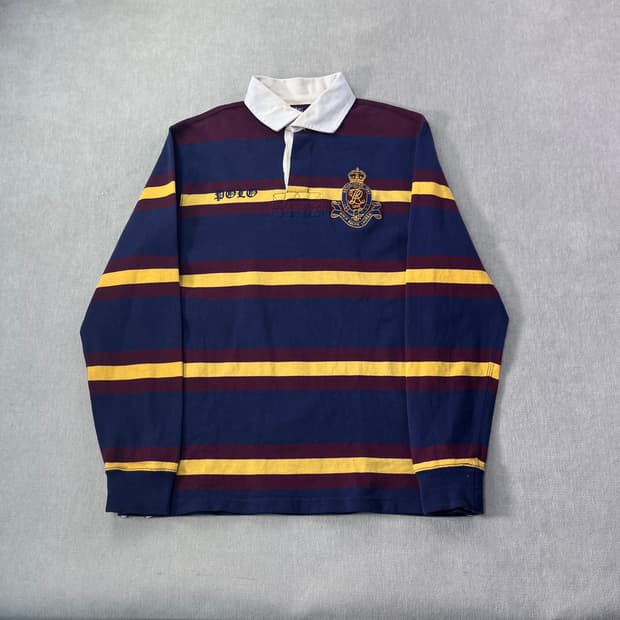 100 폴로랄프로렌 스트라이프 럭비티