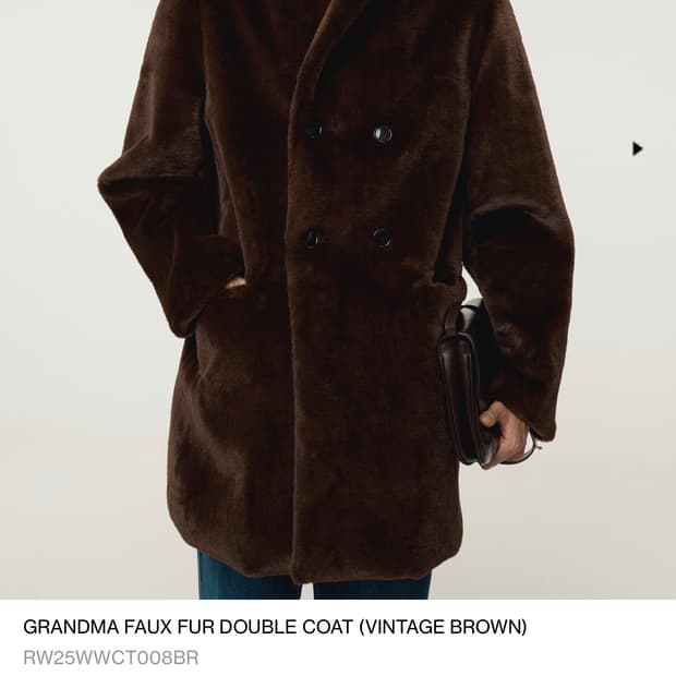렉토 GRANDMA FAUX FUR DOUBLE COAT L
