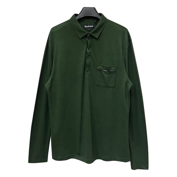 Barbour 바버 포켓 폴로 긴팔티 XL