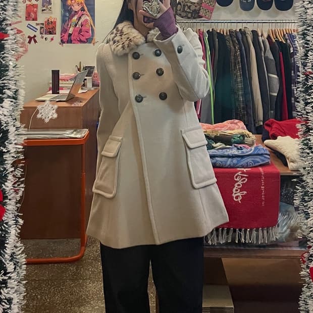 레빗퍼(탈부착) 울 코트 [무배] 