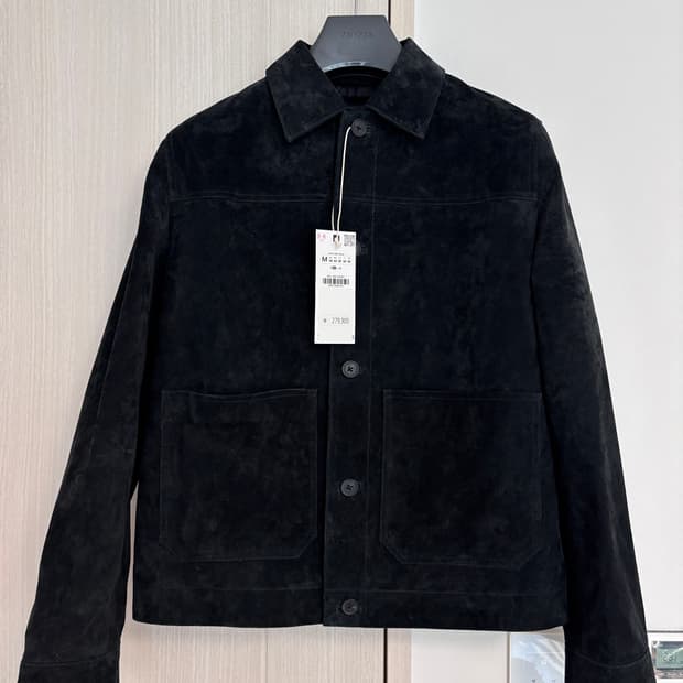 새상품) M 100 자라 리얼 스웨이드 자켓