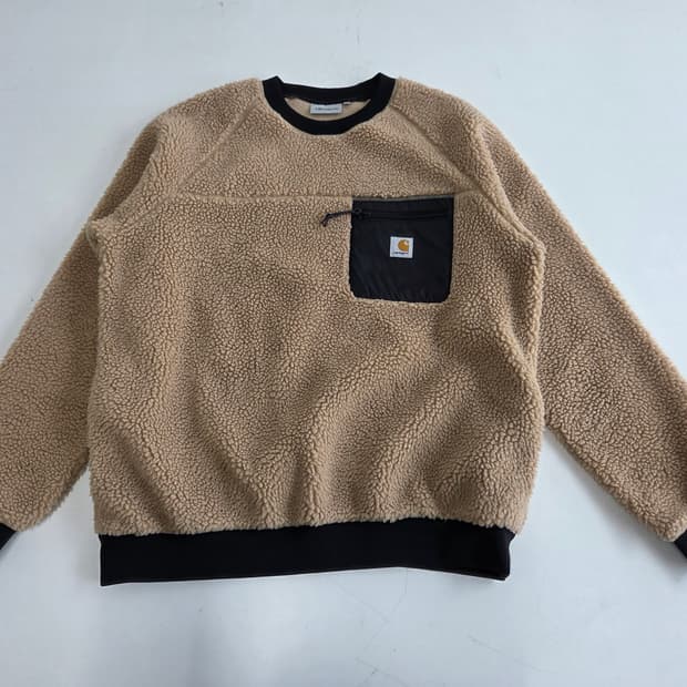 칼하트 WIP 프렌티스 라이너 플리스 맨투맨 베이지 L