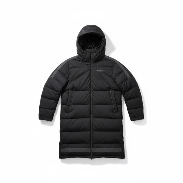 디스커버리 롱패딩 블랙