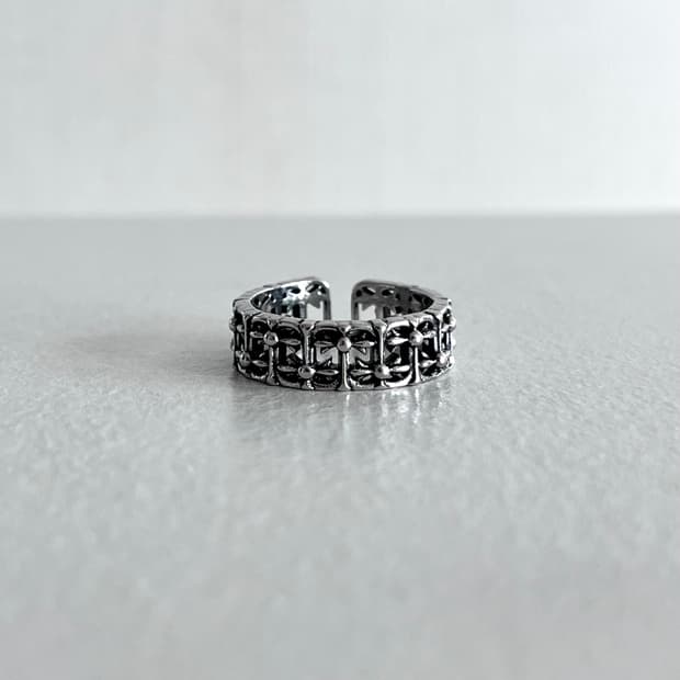 크롬 청키 반지 