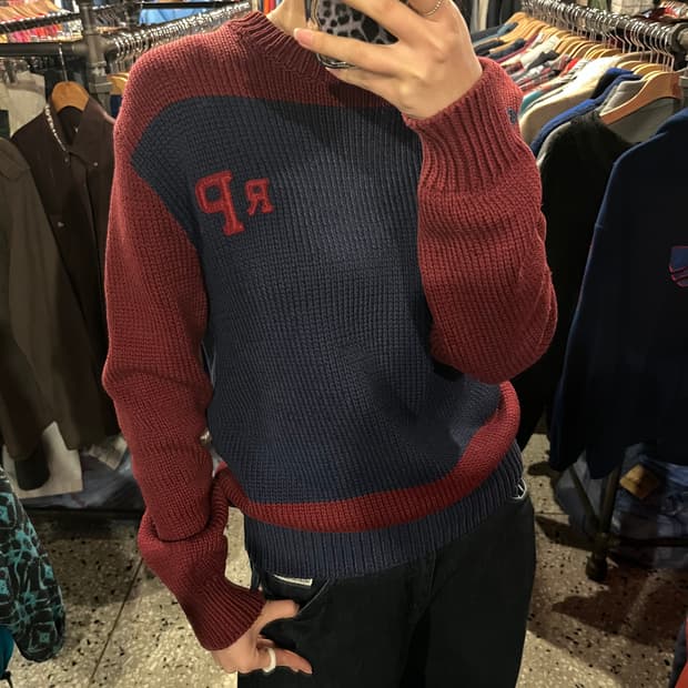 POLO 폴로 랄프로렌 컬러블록 크루넥 니트